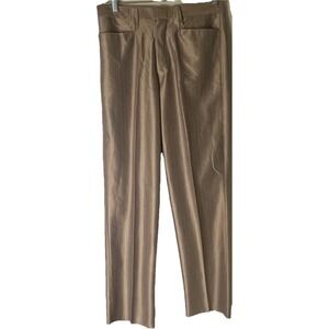 NWT El General Men's Western‎ Dress Pants Size 34 Beige Satin -Like Finish